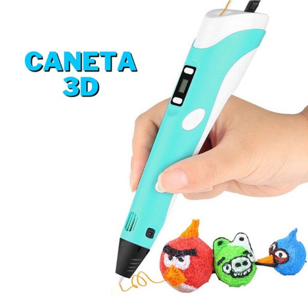 Caneta 3D Impressora Carregamento USB Com Refil Filamento - Image 3